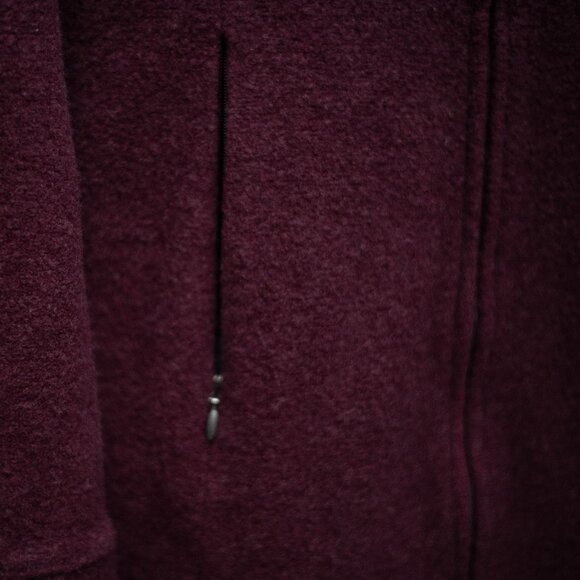 IBEX Merino Wool Full Zip Jacket 🐑 Women’s Small Burgundy | Made in USA - Picture 3 of 13